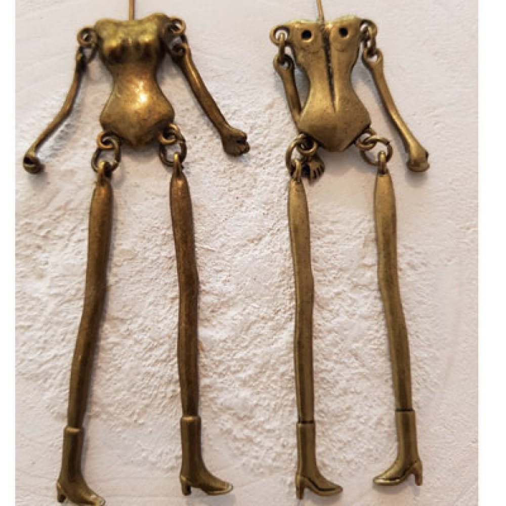 Corps de poup&eacute;e en m&eacute;tal couleur Bronze 12.5 cm