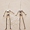 Corps de poup&eacute;e en m&eacute;tal couleur Argent 9 cm