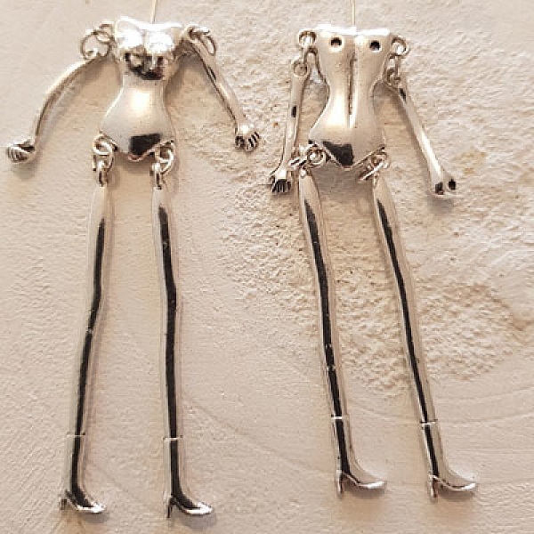 Corps de poup&eacute;e en m&eacute;tal couleur Argent 9 cm