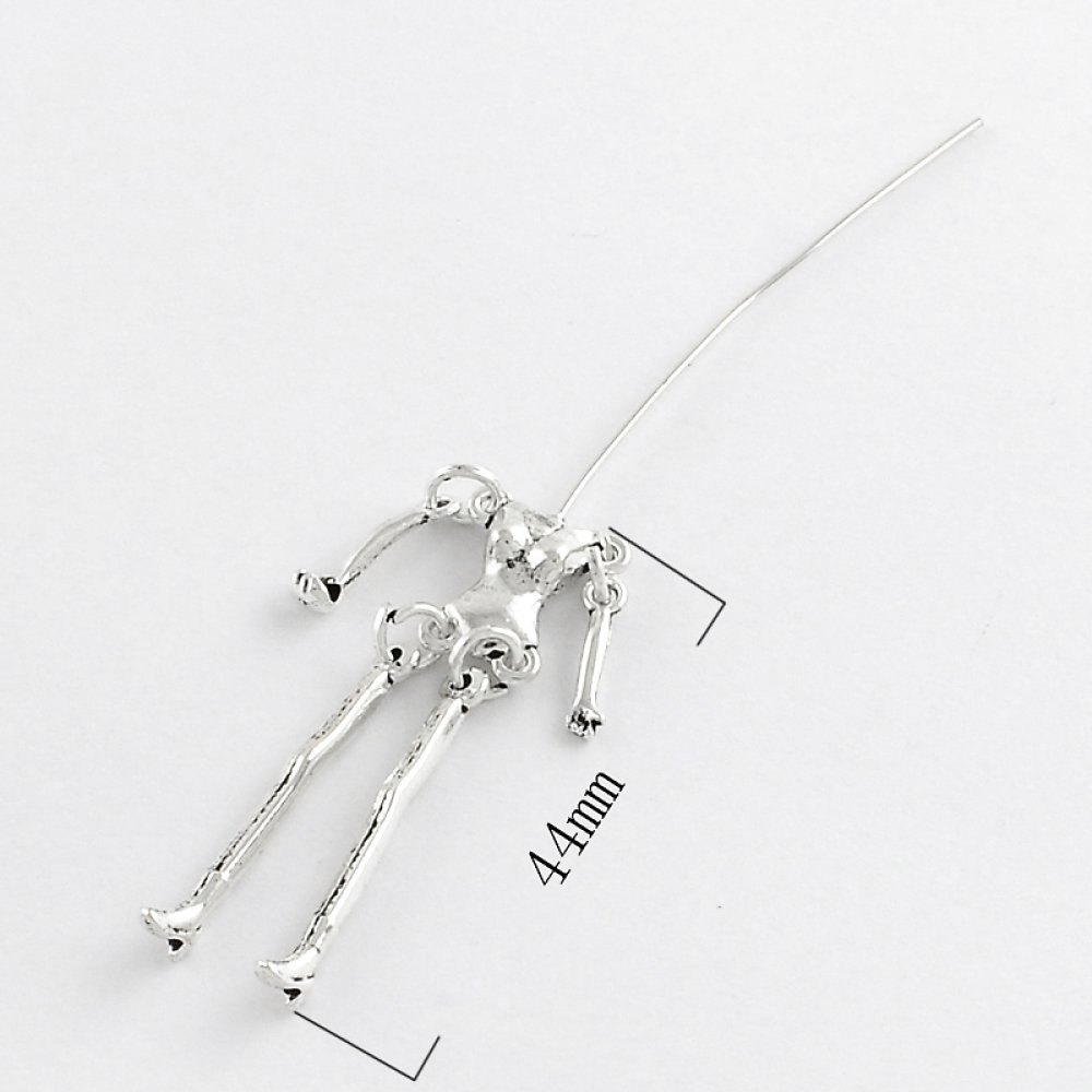 Corps de poup&eacute;e en m&eacute;tal couleur Argent 9 cm
