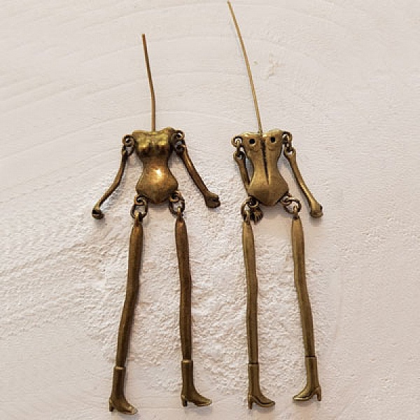 Corps de poup&eacute;e en m&eacute;tal couleur Bronze 9 cm