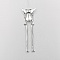 Corps de poup&eacute;e en m&eacute;tal couleur Argent 12.5 cm N&deg;02