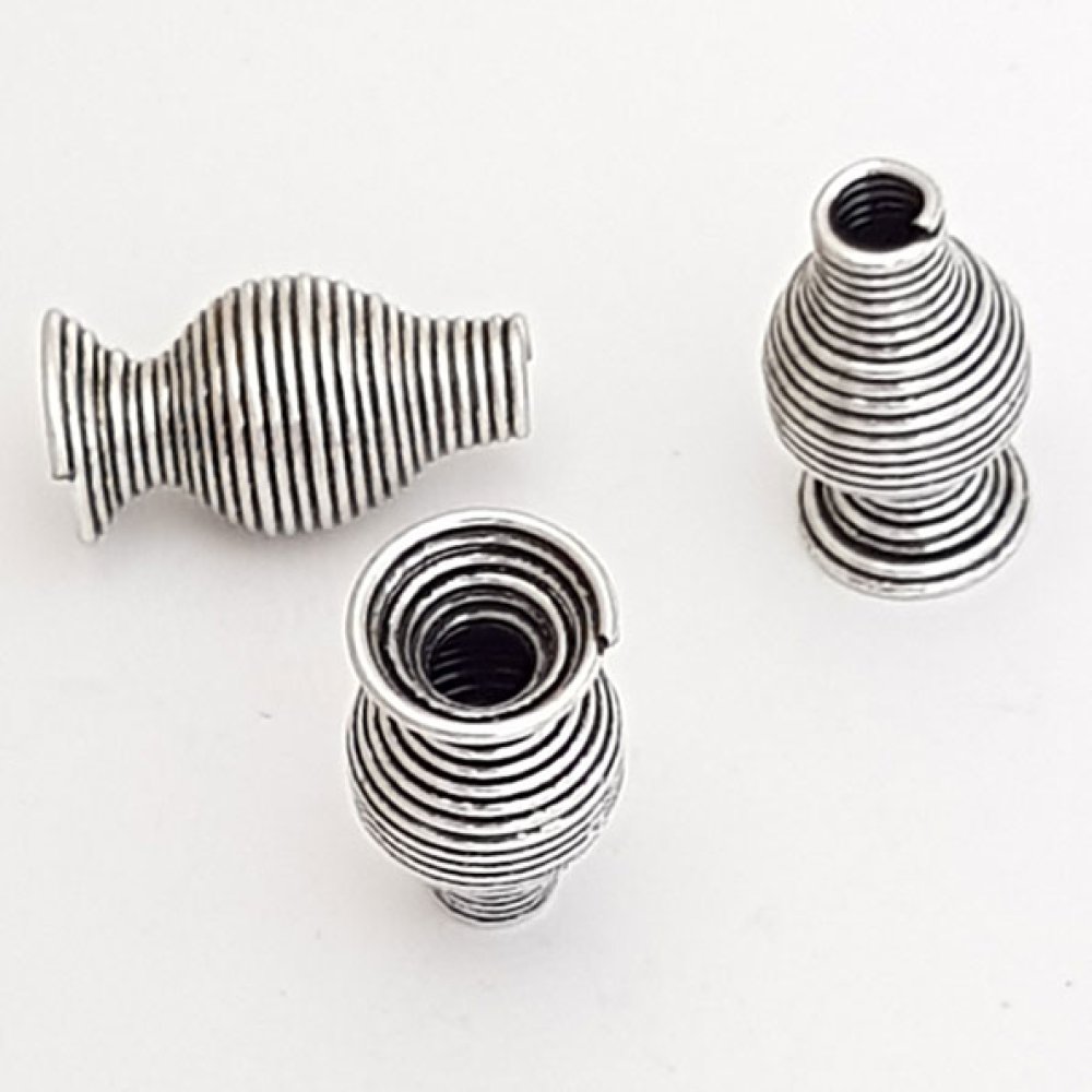 Coupelle C&ocirc;ne calotte Spirale N&deg;10 Argent Vieilli.