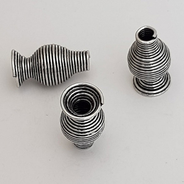 Coupelle C&ocirc;ne calotte Spirale N&deg;10 Argent Vieilli.