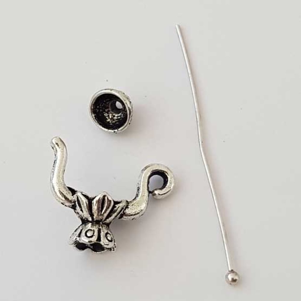 Coupelle calotte th&eacute;i&egrave;re pour perle 8 et 10 mm