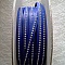 Cuir B-Cobalt de 10 mm Strass Swarovski par 20 cm