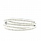 Cuir Bille Blanc de 06 mm avec cha&icirc;nette bille nickel free par 20 cm