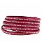 Cuir Bille DD-Fushia de 06 mm avec cha&icirc;nette bille nickel free par 20 cm