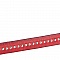 Cuir Bille Rouge de 10 mm avec cha&icirc;nette bille nickel free par 20 cm