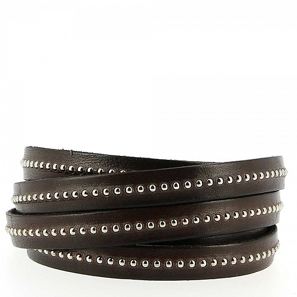 Cuir Bille T-Moro de 10 mm avec cha&icirc;nette bille nickel free par 20 cm