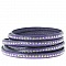 Cuir Bille Violet de 06 mm avec cha&icirc;nette bille nickel free par 20 cm