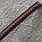 Cuir Bruno de 10 mm Strass Swarovski par 20 cm