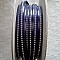 Cuir Cobalt Fonc&eacute; de 10 mm Strass Swarovski par 20 cm