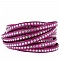 Cuir Lilas de 06 mm Strass Swarovski par 20 cm