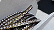 Cuir Miroir Bronze de 06 mm Strass Swarovski par 20 cm