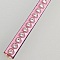 Cuir Miroir Rose M&eacute;tal de 06 mm Strass Swarovski par 20 cm