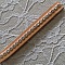 Cuir Naturel de 10 mm Strass Swarovski par 20 cm
