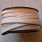 Cuir Plat Veau Blanc 10 mm par 20 cm Cousu 2 fils blanc