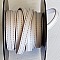 Cuir Plat Veau Blanc 10 mm par 20 cm Cousu 2 fils beige
