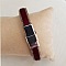 Cuir Plat Veau Bordeaux 10 mm par 20 cm peau et cha&icirc;ne