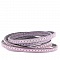 Cuir Plat Veau Lilas 05 mm par 20 cm Cousu 1 fil blanc