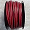 Cuir Plat Veau Rouge 10 mm par 20 cm Cousu 2 fils.