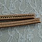 Cuir R&eacute;galiz Naturel de 10 mm avec cha&icirc;ne Dor&eacute; par 20 cm