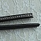 Cuir R&eacute;galiz Noir de 10 mm avec cha&icirc;ne Argent par 20 cm