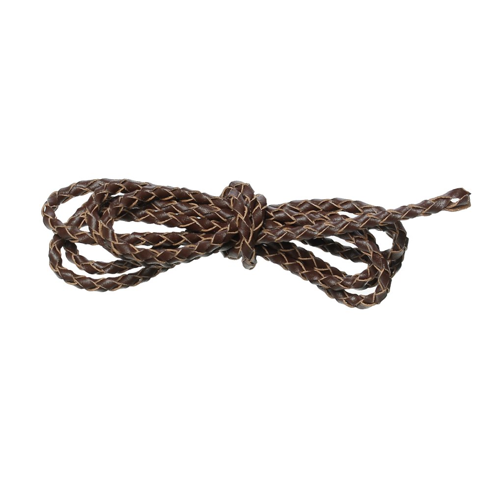 Cuir rond tress&eacute; Caf&eacute; 03 mm x 2 m&egrave;tres