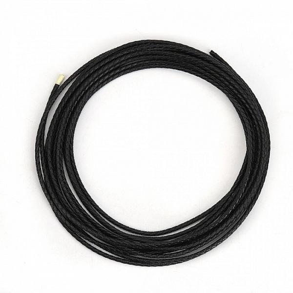 Cuir rond tress&eacute; Noir 03 mm x 5 m&egrave;tres