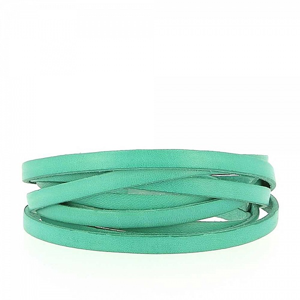 Cuir &Eacute;meraude de 06 mm Lisse par 20 cm