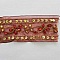 Dentelle Entre Deux Paillette Sequin Marron et Dor&eacute; 50 mm