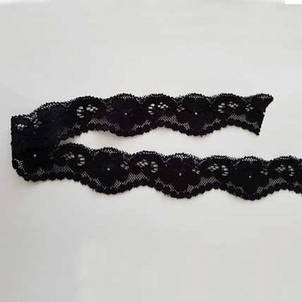 Dentelle Fine 3.6 cm noir N&deg;01