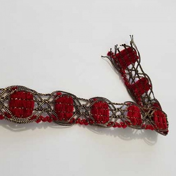 Dentelle Galon N&deg;02 Rouge 20 mm