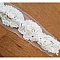 Dentelle Style Tulle Fleur Blanc en relief 80 mm N&deg;01