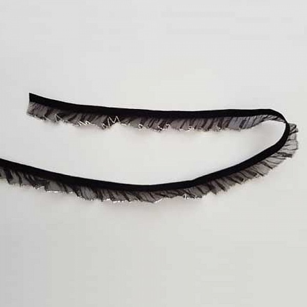 Dentelle &eacute;lastique 1.6 cm noir N&deg;03