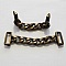Double Passant 20 mm et chaine en Zamak N&deg;01 Bronze