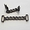 Double Passant 20 mm et chaine en Zamak N&deg;01 Noir