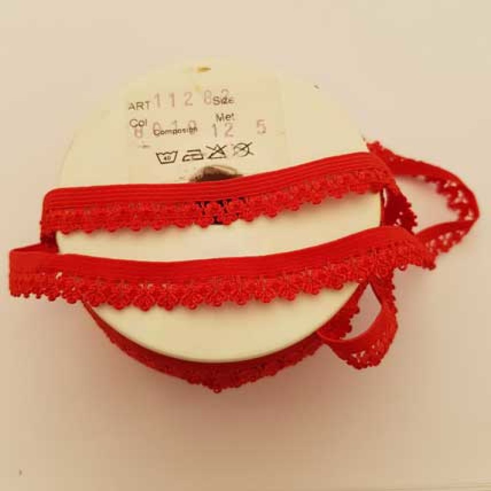 Elastique Fantaisie Rouge 13 mm N&deg;01