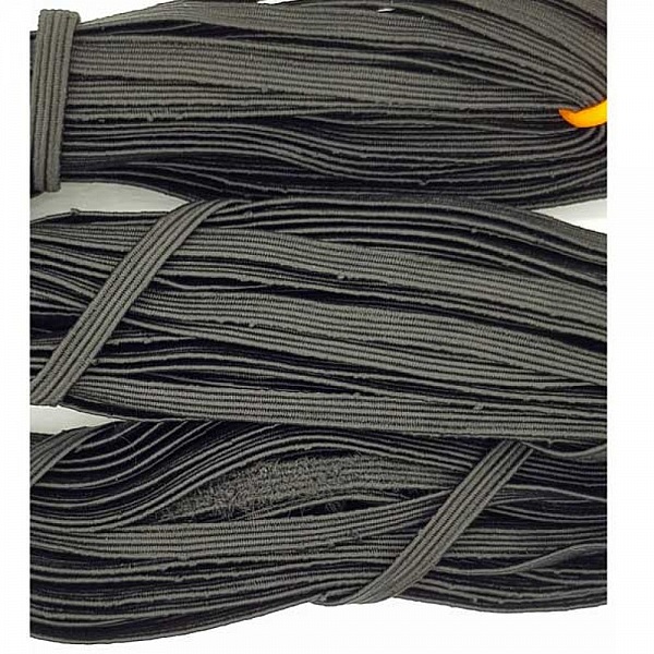 Elastique masque plat 5 mm noir n&deg;03 x 16 m&egrave;tres
