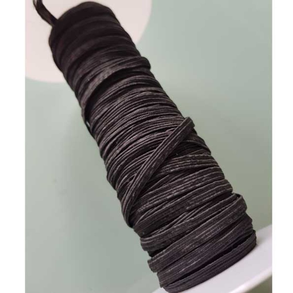 Elastique masque plat 5 mm noir n&deg;03 au m&egrave;tre