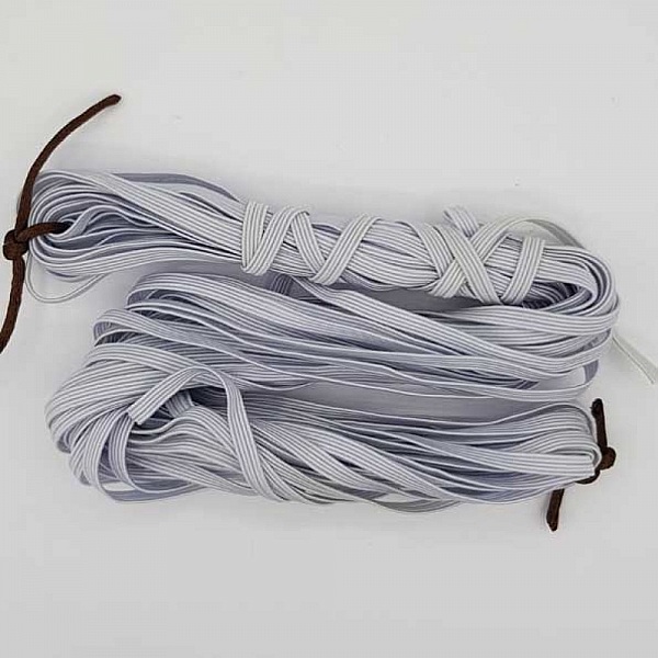 Elastique masque plat 5 mm blanc N&deg;03 x 12 m&egrave;tres - 02
