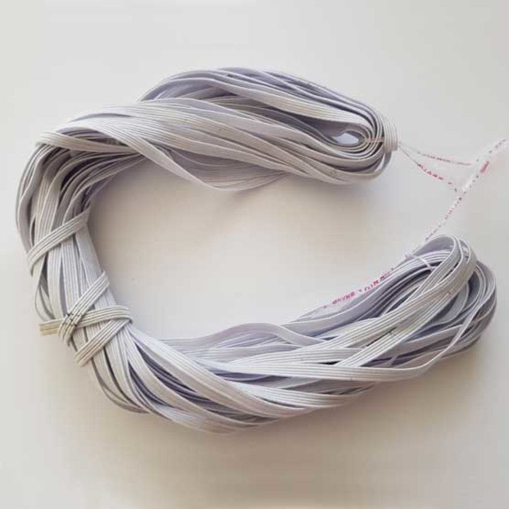 Elastique masque plat 5 mm blanc N&deg;03 x 20 m&egrave;tres