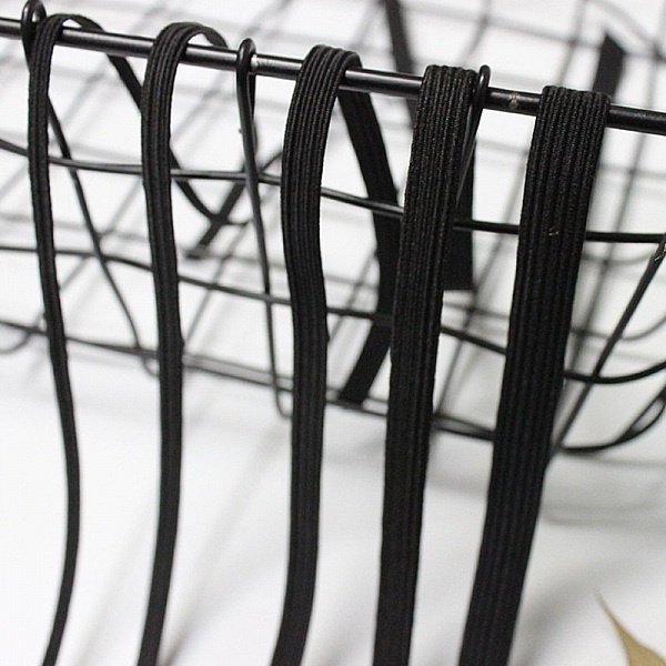 Elastique plat 5 mm x 140 m&egrave;tres Noir