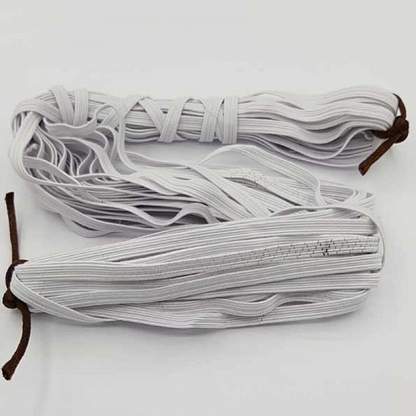 Elastique masque plat 5 mm blanc N&deg;02 x 12 m&egrave;tres