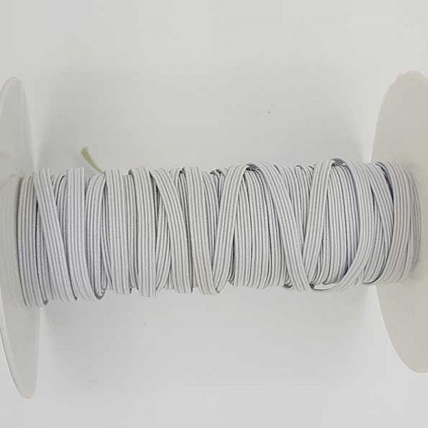 Elastique masque plat 5 mm blanc N&deg;03 x 13 m&egrave;tres