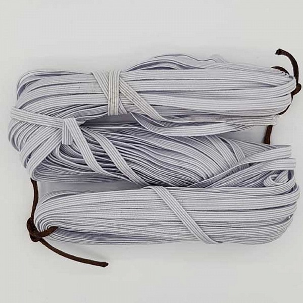 Elastique masque plat 5 mm blanc N&deg;03 x 20 m&egrave;tres