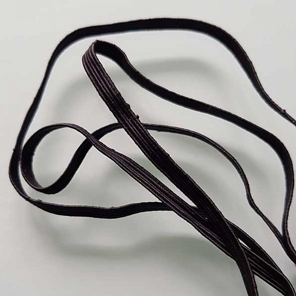 Elastique masque plat 5 mm noir n&deg;03 x 25 m&egrave;tres