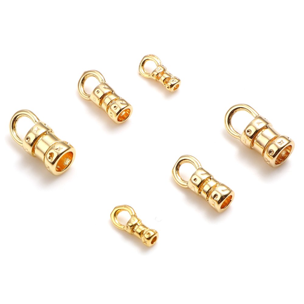 Embout Pour Cordon 7 x 3 mm Plaqu&eacute; Or 18K