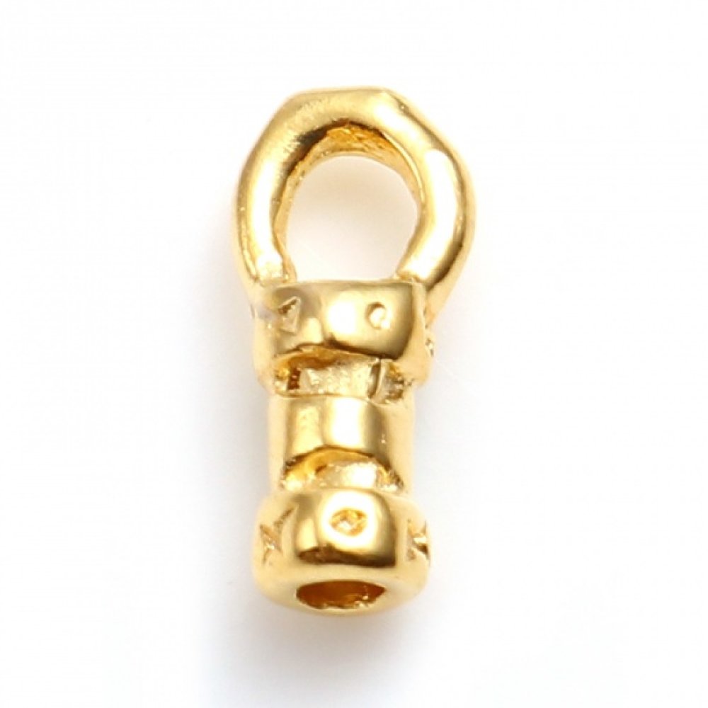 Embout Pour Cordon 7 x 3 mm Plaqu&eacute; Or 18K